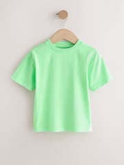 White/Blue/Orange/Green/Purple Acid Wash Relaxed Fit Short Sleeve T-Shirts 5 Pack (3mths-7yrs) - Image 6 of 9