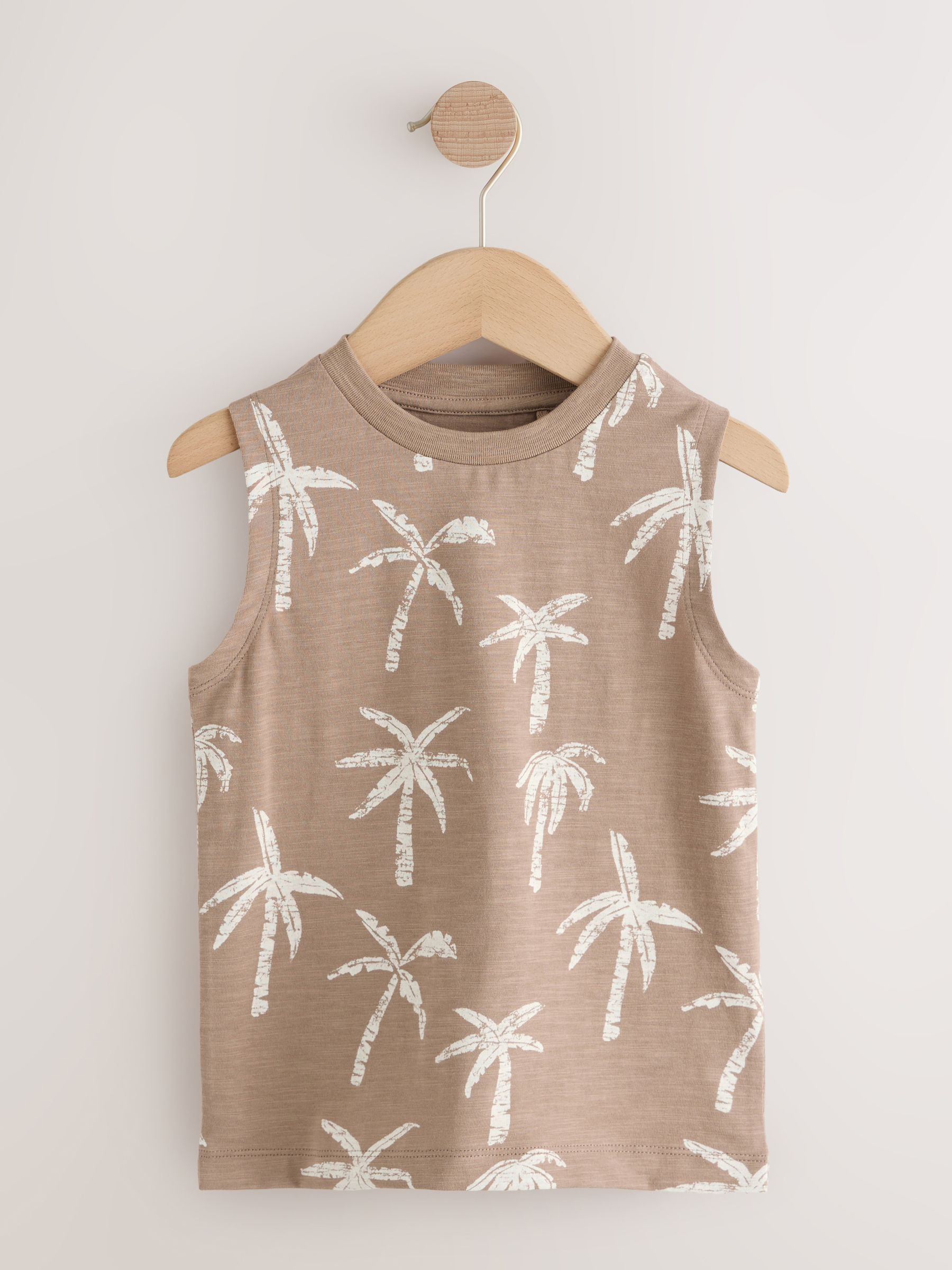 Buy Black Palm Trees Graphic Vests 3 Pack (3mths-7yrs) from the
