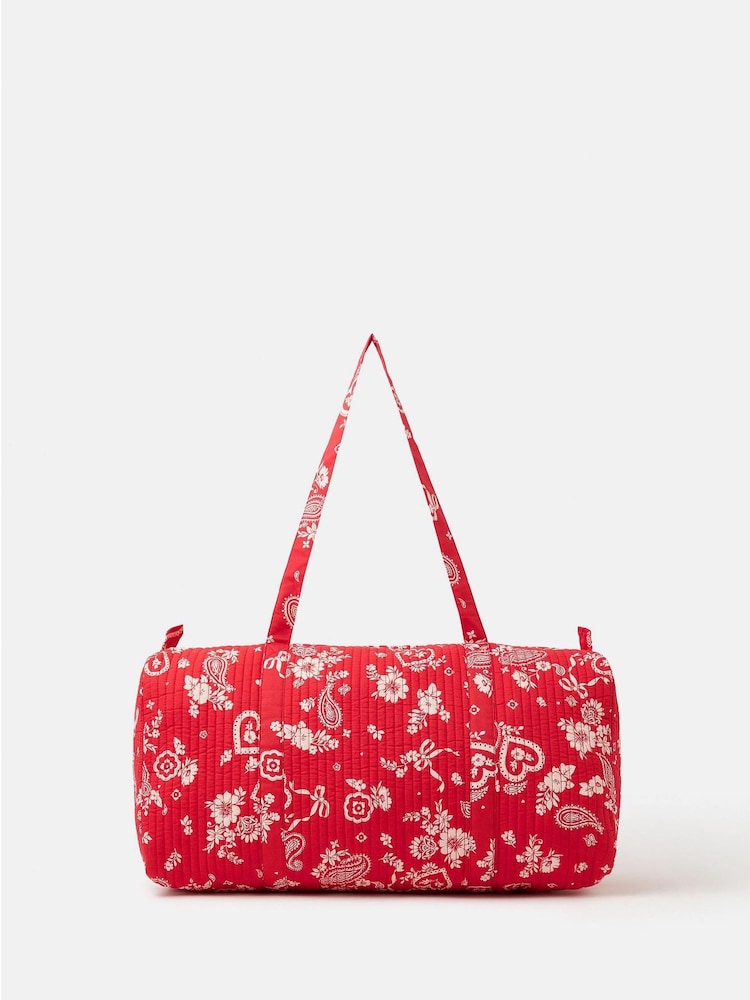 Accessorize Red Paisley Floral Weekender Bag - Image 1 of 5