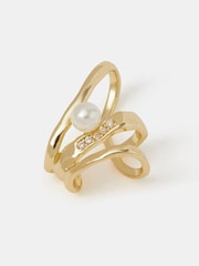 Accessorize 14ct Plated Pearl Ear Cuff - Slika 1 iz 1
