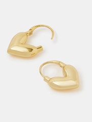 Accessorize 14ct Plated Bubble Heart Hoop Earrings - Slika 1 iz 2