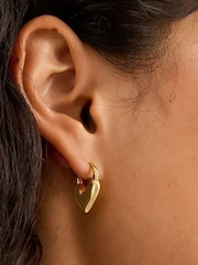 Accessorize 14ct Plated Bubble Heart Hoop Earrings - Slika 2 iz 2