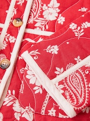 Angels By Accessorize Red Girls Paisley Print Quilted Jacket - Image 2 of 2