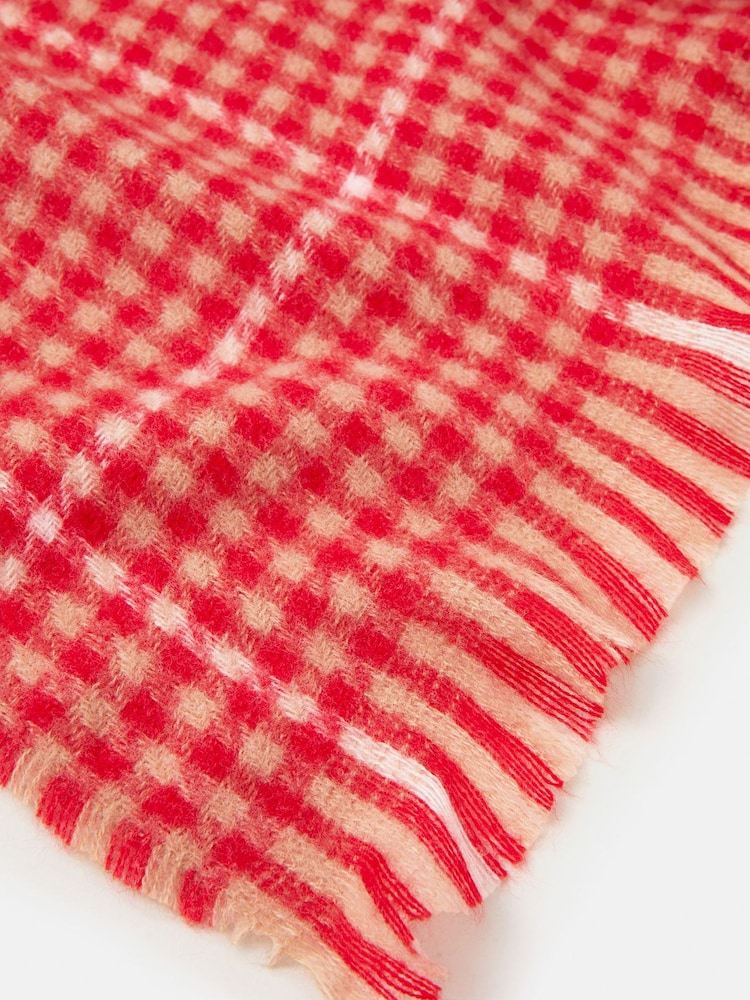 Accessorize Red Houndstooth Blanket Scarf - Image 2 of 2