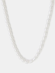 Accessorize Gold Tone Stainless Steel Faux Pearl Necklace - Image 1 of 3