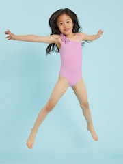 Angels By Accessorize Purple Girls Flower Corsage Swimsuit - Image 1 of 3