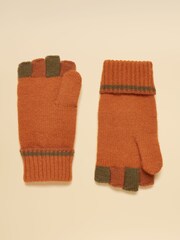 Joules Fold-Over Orange Fox Character Gloves - Image 2 of 4