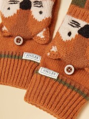 Joules Fold-Over Orange Fox Character Gloves - Image 4 of 4