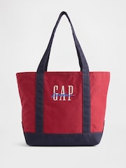 Rojo - Bolso tote de lona con logo de Gap London - Imagen 1 de 3