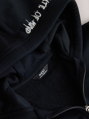 Black Skate Cherub Graphic Zip Through Hoodie (3-16yrs) - Image 3 of 4