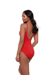 Miraclesuit Soft Cup Wrap Fronted Tummy Control Red Swimsuit - Image 3 of 6