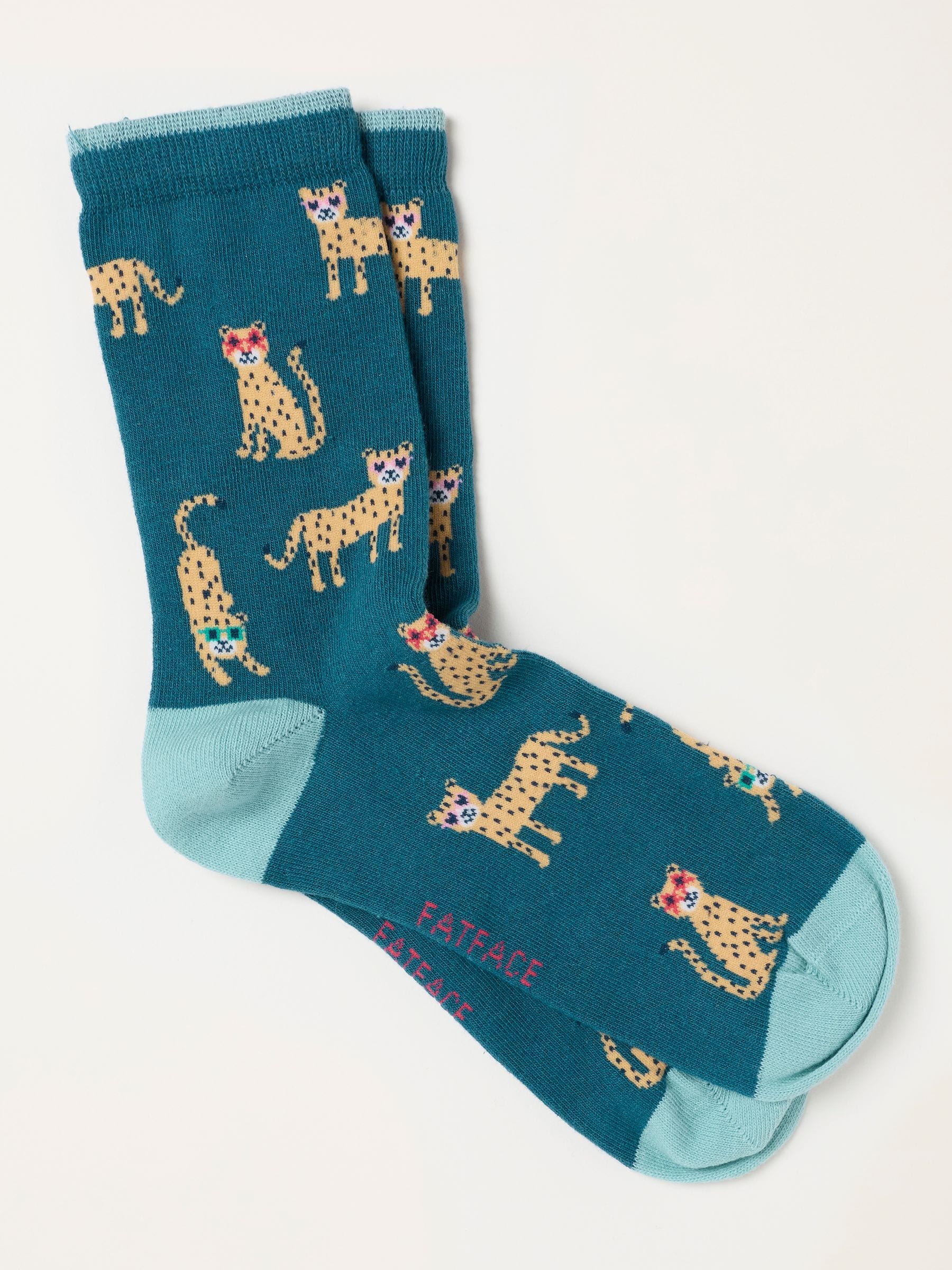 Fat Face Women's Socks - Blue - Cotton Blend