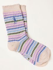 FatFace Oatmeal Textured Seahorse Socks - Image 1 of 2