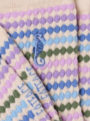 FatFace Oatmeal Textured Seahorse Socks - Image 2 of 2