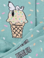 FatFace Green Haze Snoopy Ice Cream Socks - Image 2 of 2