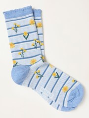 FatFace Light Blue Daffodil Socks - Image 1 of 2