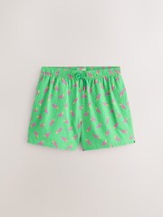Green Lobster Seersucker 5 inch Swim Shorts - Image 5 of 7