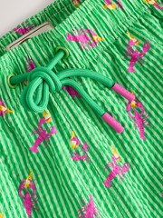 Green Lobster Seersucker 5 inch Swim Shorts - Image 6 of 7