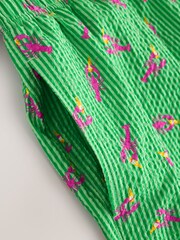 Green Lobster Seersucker 5 inch Swim Shorts - Image 7 of 7