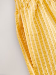 Yellow Stripe Seersucker 5 Inch Swim Shorts - Image 8 of 9