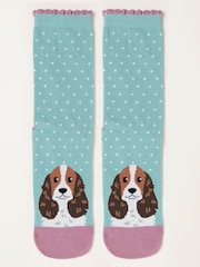 FatFace Blue Dog Toe Socks - Image 1 of 2
