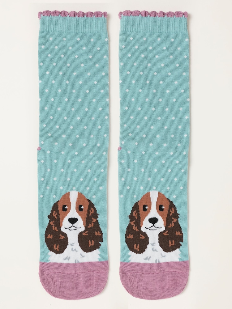 FatFace Blue Dog Toe Socks - Image 1 of 2