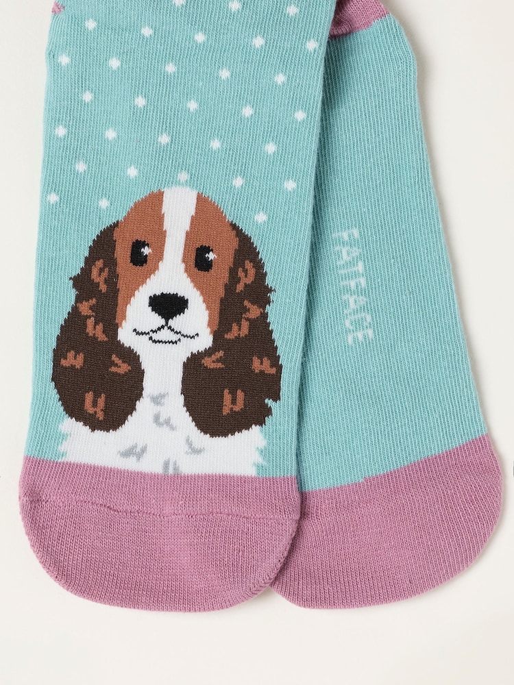 FatFace Blue Dog Toe Socks - Image 2 of 2