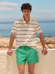Bright Green Textured 5 Inch Swim Shorts - Image 2 of 9