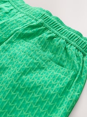 Bright Green Textured 5 Inch Swim Shorts - Image 7 of 9