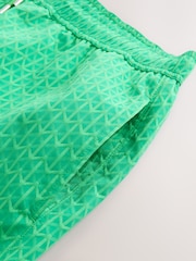 Bright Green Textured 5 Inch Swim Shorts - Image 8 of 9
