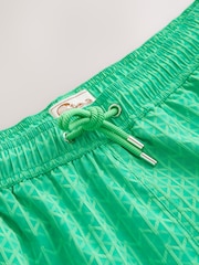 Bright Green Textured 5 Inch Swim Shorts - Image 9 of 9