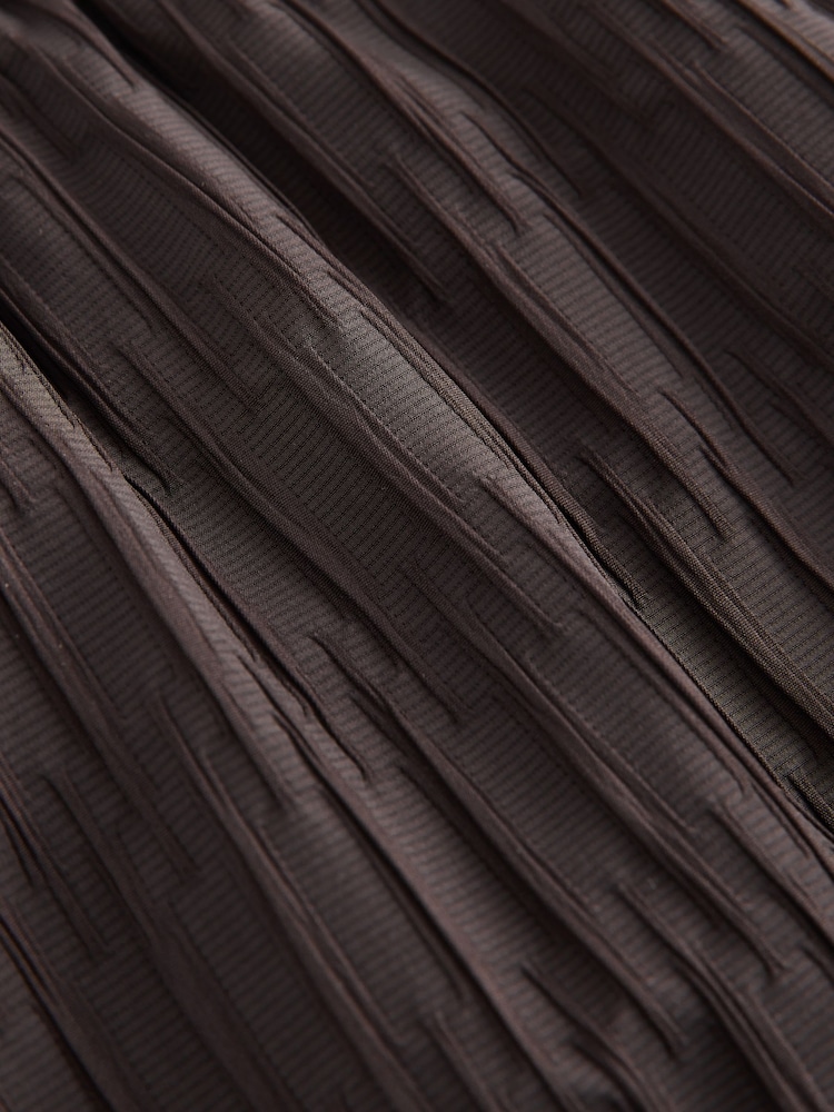 Chocolate Brown Textured 5 Inch Swim Shorts - Image 11 of 11