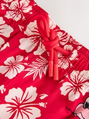 Red Snoopy Floral Print 5 Inch Swim Shorts - Image 6 of 8