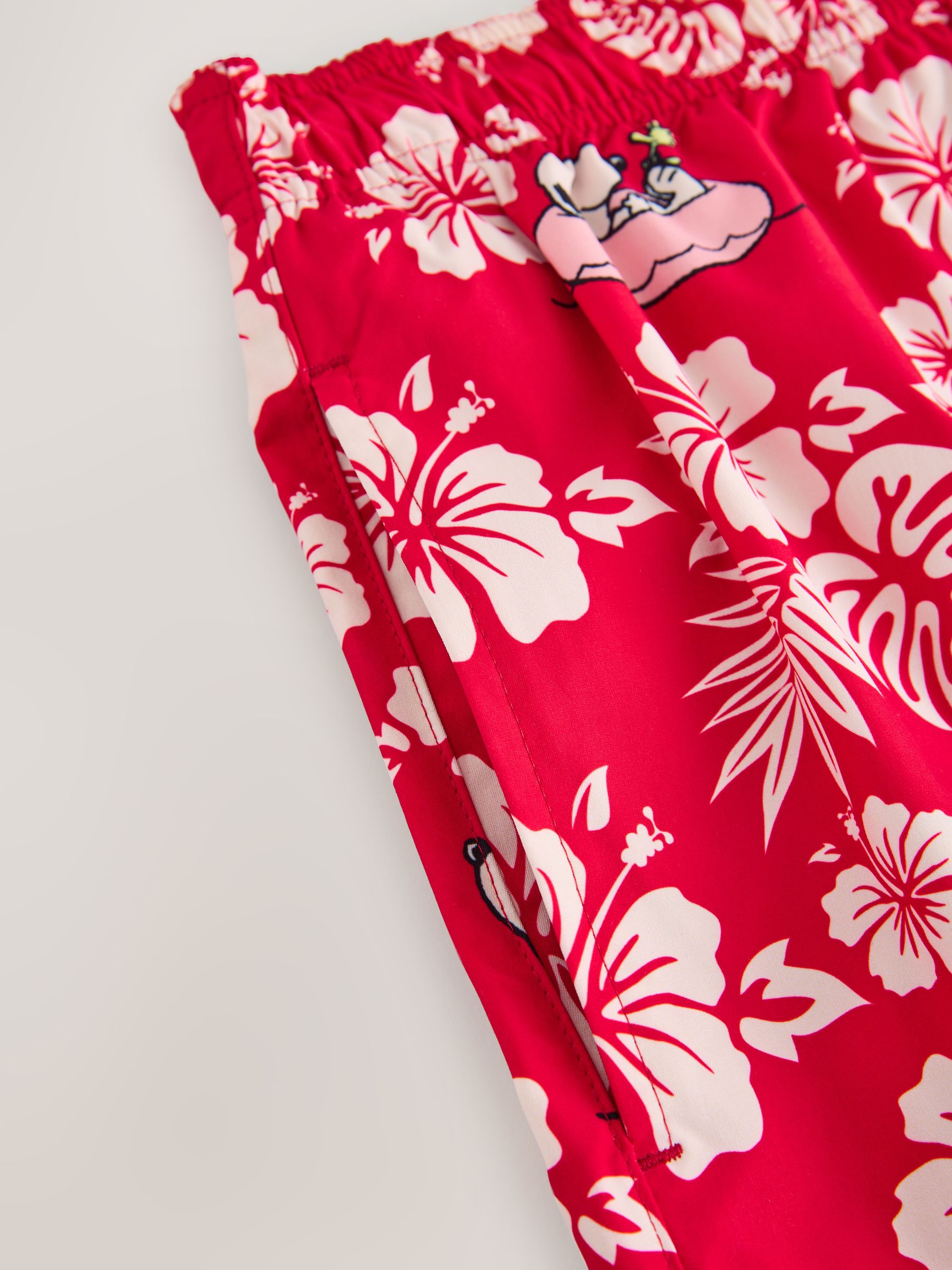 Buy Red Snoopy Floral Print 5 Inch Swim Shorts from Next USA