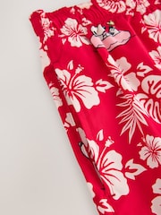 Red Snoopy Floral Print 5 Inch Swim Shorts - Image 7 of 8