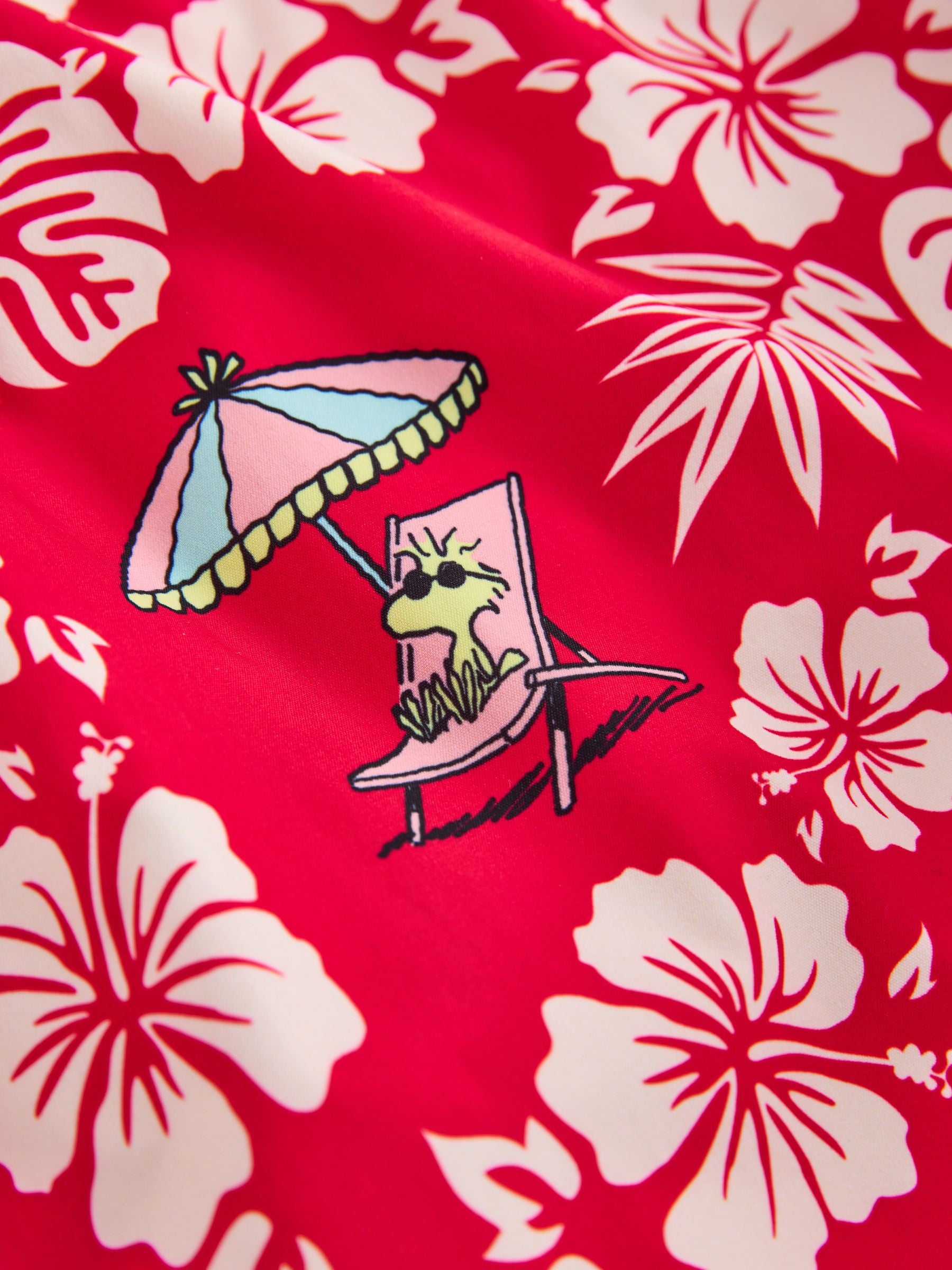 Buy Red Snoopy Floral Print 5 Inch Swim Shorts from Next USA