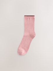 Pink/Grey Spots Ankle Socks 7 Pack - Image 6 of 10