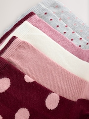 Pink/Grey Spots Ankle Socks 7 Pack - Image 9 of 10