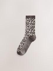 Neutral Animal Warm Handle Ankle Socks 3 Pack - Image 3 of 6