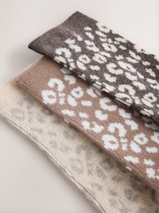 Neutral Animal Warm Handle Ankle Socks 3 Pack - Image 6 of 6