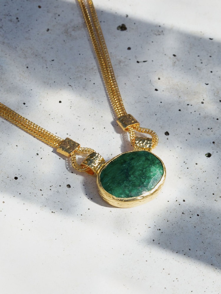 Daphne Emerald Chain Necklace - Image 3 of 3