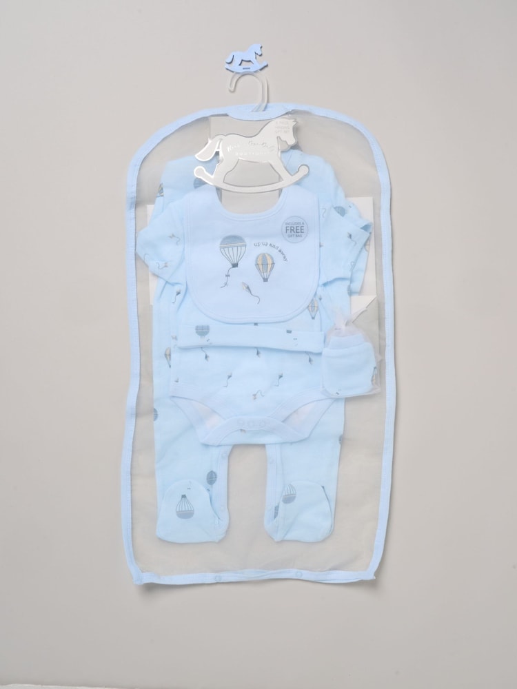 Rock-A-Bye Baby Boutique Dark Blue Cotton Baby Gift Set 5 Piece - Image 2 of 6 Rock-A-Bye Baby Boutique Dark Blue Cotton Baby Gift Set 5 Piece - Image 2 of 6