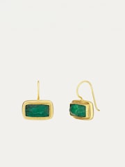 Emerald Drop Earrings - Image 1 of 2