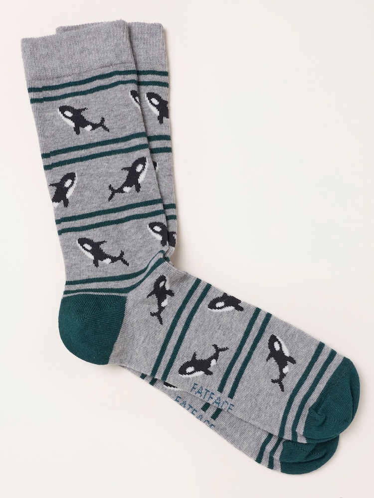 FatFace Grey Orca Socks - Image 1 of 2