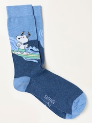 FatFace Blue Snoopy Surfing Socks - Image 1 of 2