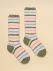 Crema de rayas - Calcetines mullidos para niños de Joules - Imagen 1 de 3