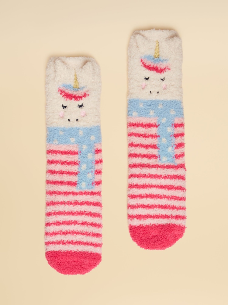 Rosa con unicornio - Calcetines mullidos para niños de Joules - Imagen 1 de 3 Rosa con unicornio - Calcetines mullidos para niños de Joules - Imagen 1 de 3
