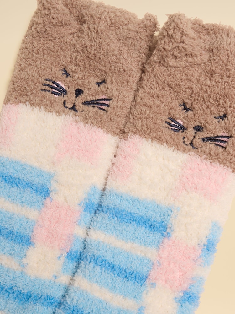 Azul con gato - Calcetines mullidos para niños de Joules - Imagen 2 de 3 Azul con gato - Calcetines mullidos para niños de Joules - Imagen 2 de 3