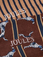 Joules Men's Kingsbury Chocolate Brown Dog Socks 2 Pack (size 7-12) - Image 3 of 3