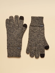 Joules Hammond Grey Fleece Lined Touchscreen Gloves - Image 1 of 3